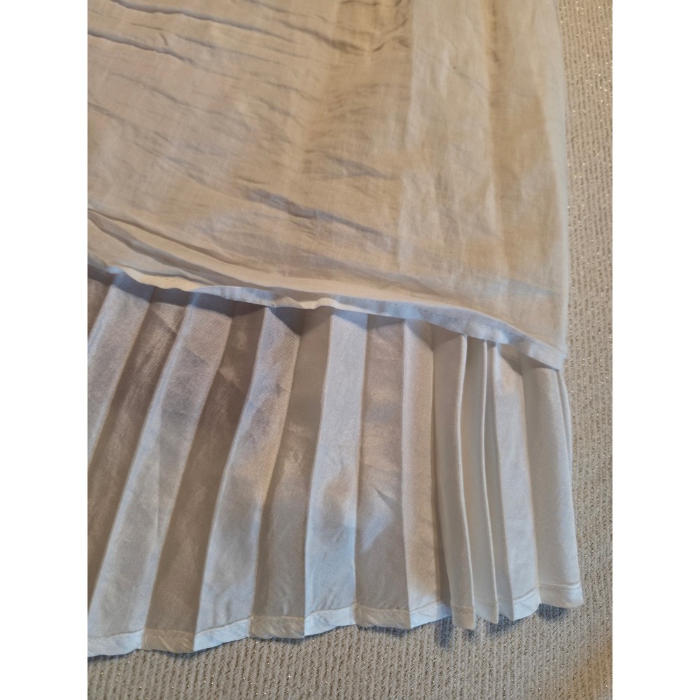 Clu Mixed Media Pleated Midi Dress XS Burgundy Colorblock Mock Neck WL18H4024 - Picture 5 of 11